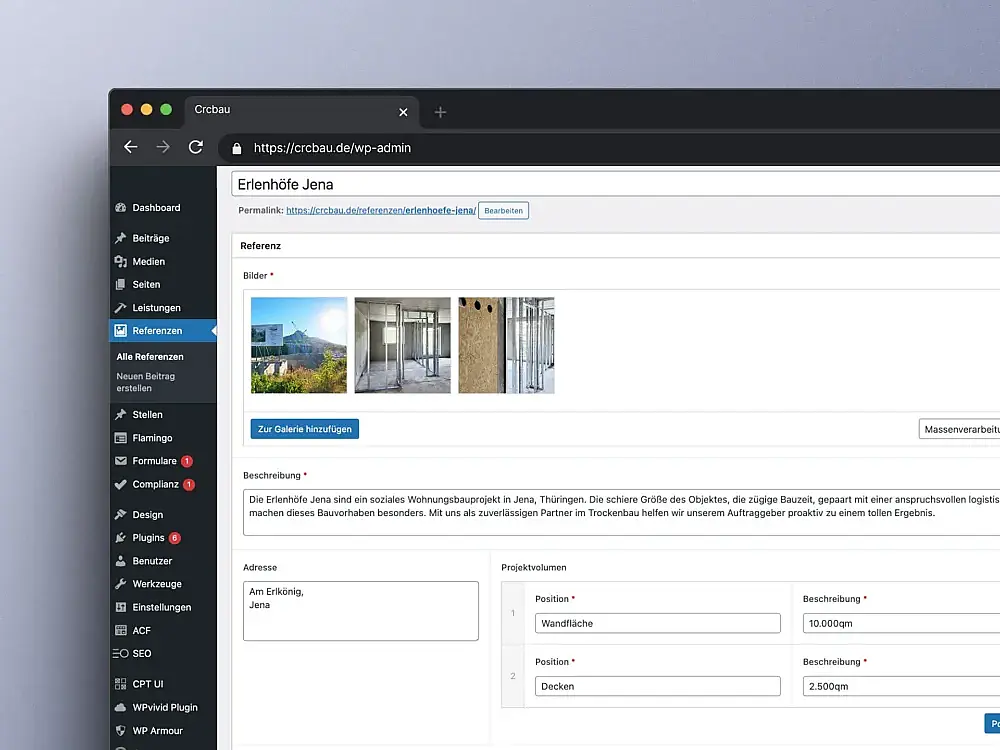 Webseite mit WordPress CMS