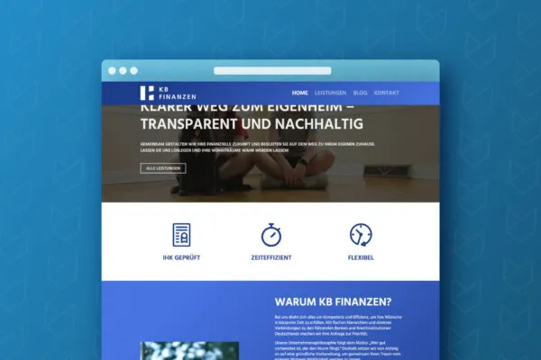 Сайт для компании KB Finanzen Baufinanzierung - MAD CAT Design