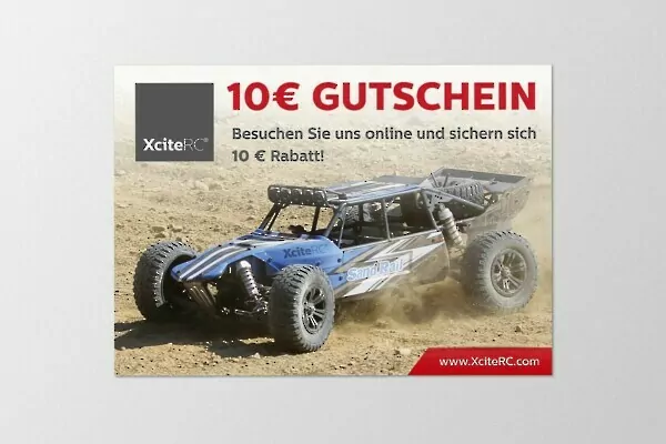 Gutschein-Postkarte für XciteRC - MAD CAT Design