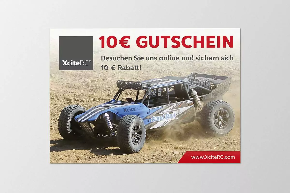 Gutschein-Postkarte für XciteRC