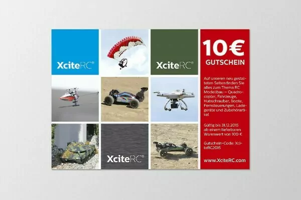 Рекламная открытка для XciteRC - MAD CAT Design